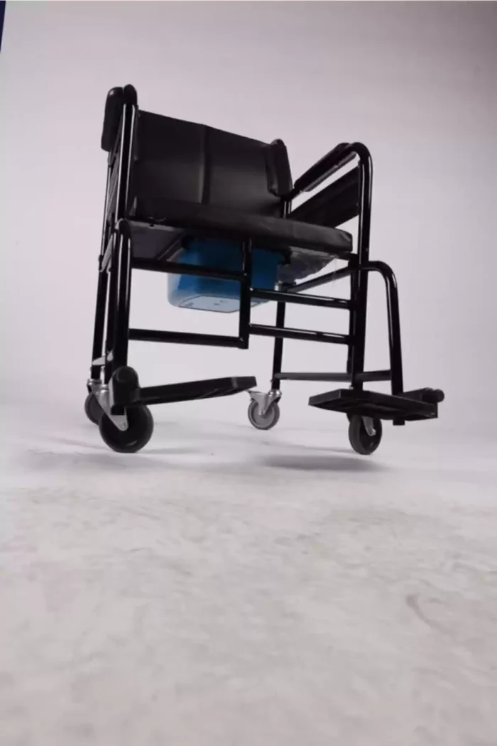 WE250 Siyah Ev Tipi Klozetli Banyo Tekerlekli Sandalye
