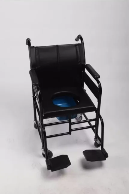 WE250 Siyah Ev Tipi Klozetli Banyo Tekerlekli Sandalye