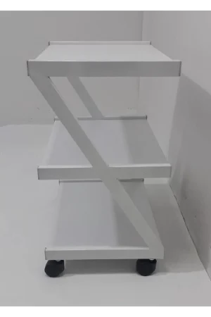 Pansuman Ve Cihaz Taşıma Arabası Z Tipi 3 Raflı Beyaz