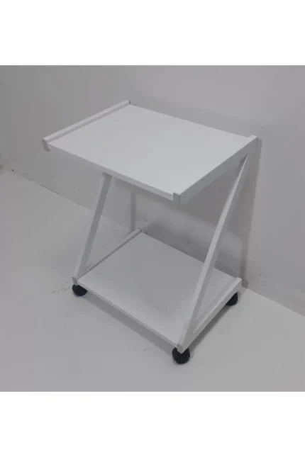 Pansuman Ve Cihaz Taşıma Arabası Z Tipi 2 Raflı Beyaz