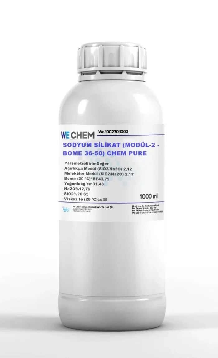SODYUM SİLİKAT (MODÜL-2 – BOME 36-50) CHEM PURE – 1 LT