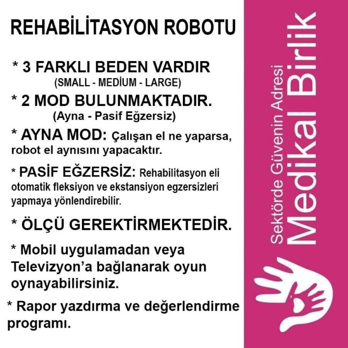 Syrebo Oyunlu El Rehabilitasyon Robotu C11 Çift Eldiven